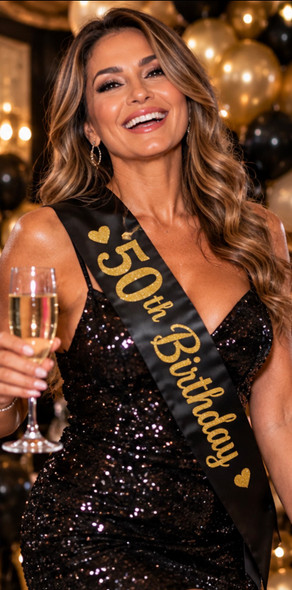 50th Birthday Sashes | Sashes for 50th Birthday Party | 13203