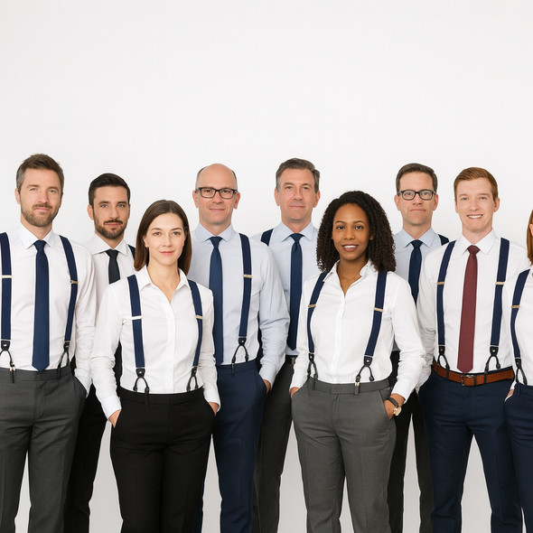 Navy Blue Industrial Suspenders | 2 INCH Adjustable up to 80" 15034N