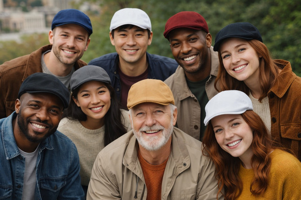 Ivy Cap Bulk Deluxe 10+ Colors Available Linen Cotton 22.5" 22.5 " Adult Standard 1336B