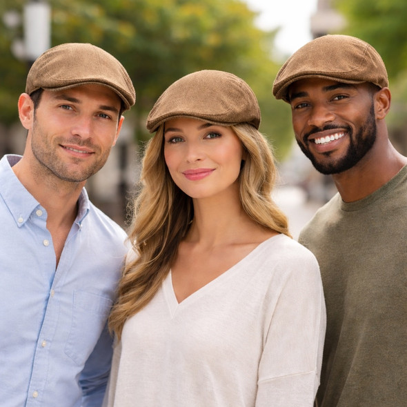 Ivy Cap Tan Bulk 10+ Colors Available Linen Cotton 22.5 " Adult Standard 1336T