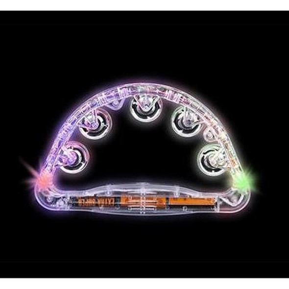 LED Tambourines | 9" Clear Light Up | Printable Tambourines 1889CLI