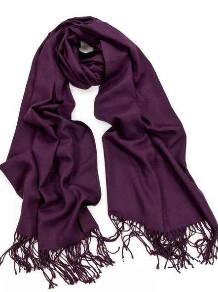 Purple Pashmina Scarf Shawl 100% Fine Wool Mix   28" x 78" 12 PACK 21110