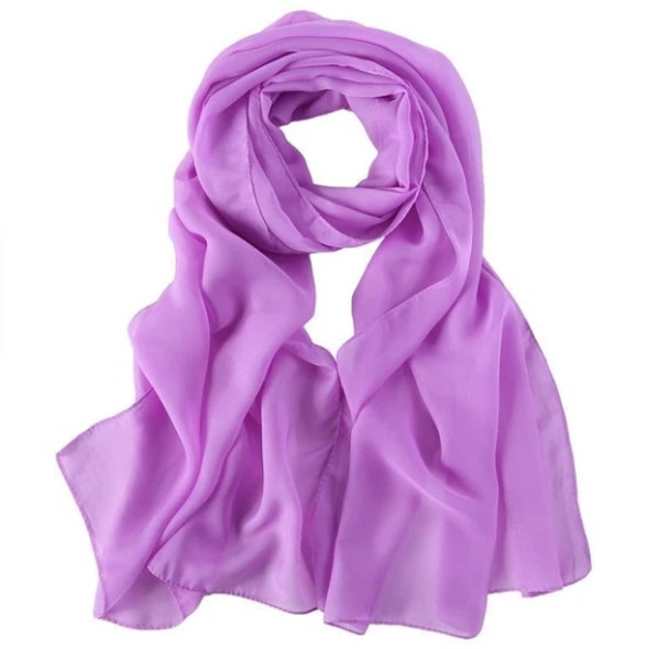 Lavender Long Sheer Chiffon Scarf 12 PACK  21" x 60" 2134L