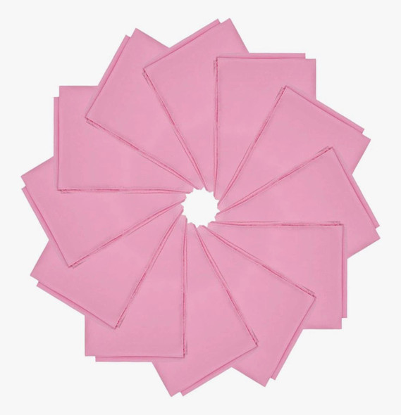 Light Pink Bandanna Solid Color 22" Square Standard 100% Cotton 1936LI
