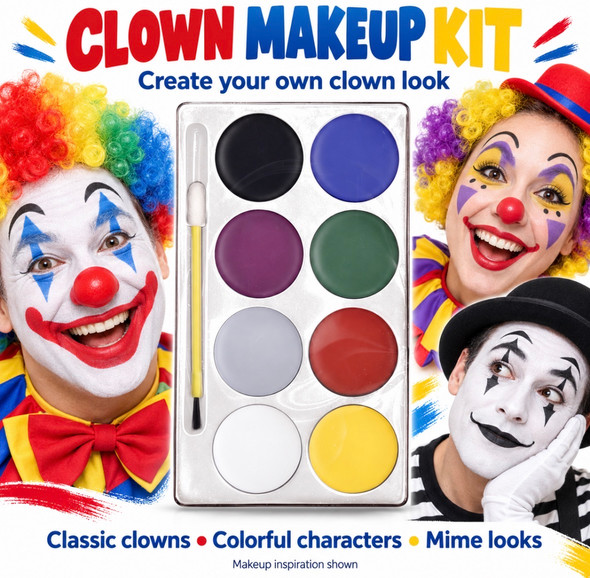 Party Palette Face Paint Kit | 7-Color Face Paint Tray 1998