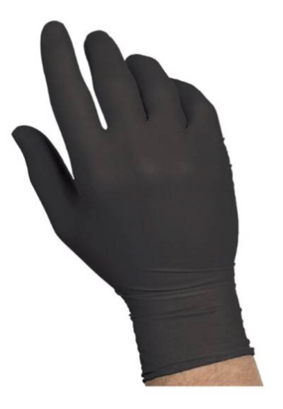 Black Nitrile Gloves |  100 PACK Disposable Gloves Powder Free SHIPS TODAY 15038NB