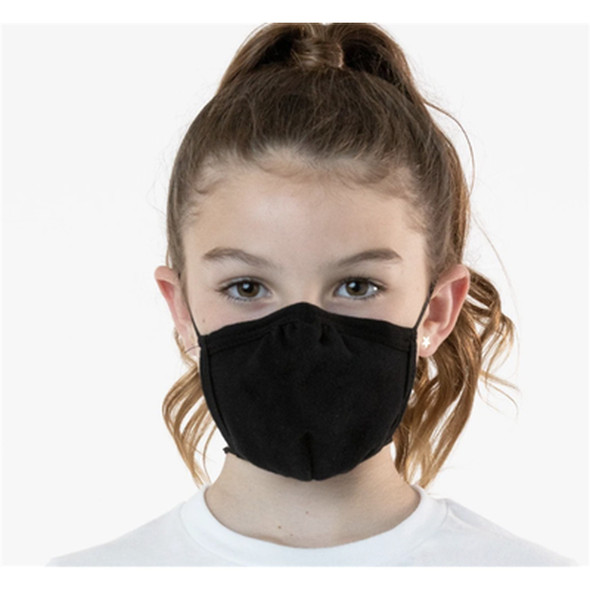 Kids Customized Cotton Face Masks | Black Double Layer Soft Cotton No Minimum70001KC