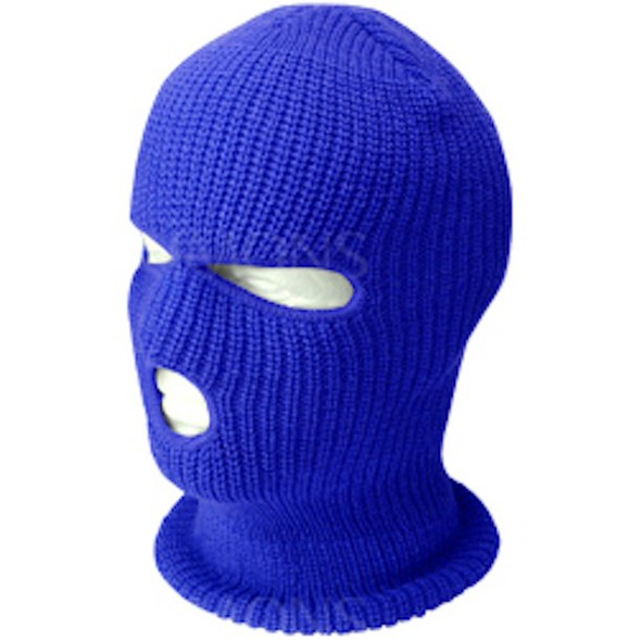 Three Hole Knit Ski Mask-Royal Blue 3061RB Three Hole Knit Ski Mask-Royal Blue 3061RB