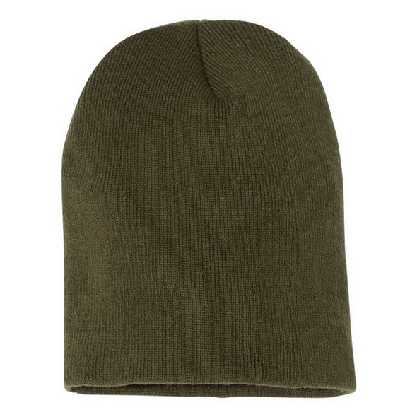  Short Beanie Hat Bulk Olive Drab 5743OD