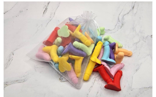 5PCS Bag of Dicks, Bulk Rainbow Tiny Penis Party Favors, Funny Bachelorette
