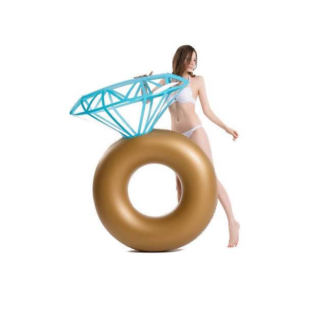 Inflatable Diamond Ring Pool Float - Engagement Ring Bachelorette