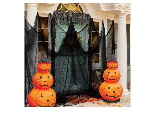 Black Creepy Cloth  Halloween 85 x 315in Giant Home Deco Spooky Scary