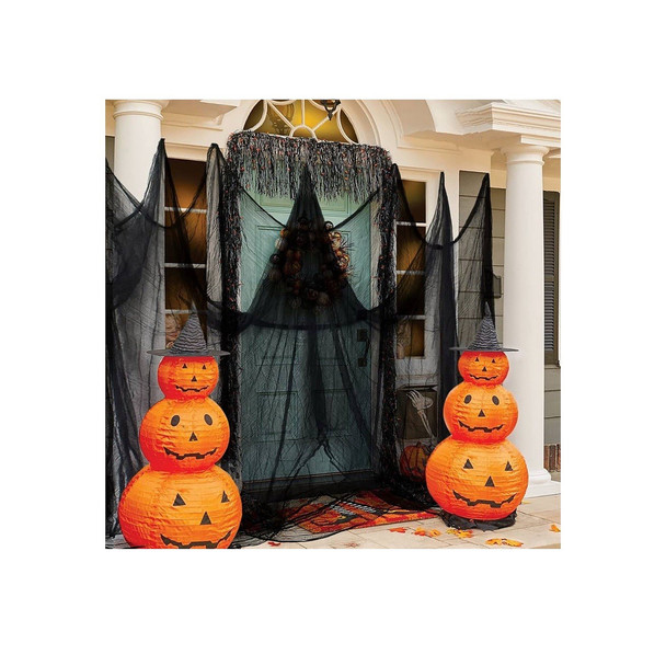 Black Creepy Cloth  Halloween 85 x 315in Giant Home Deco Spooky Scary