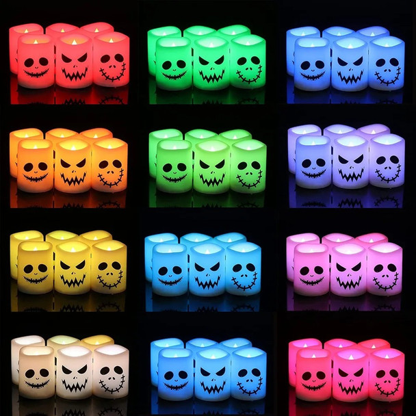 6pcs Halloween Flameless Votive Candles Color Changing with Remote Timer