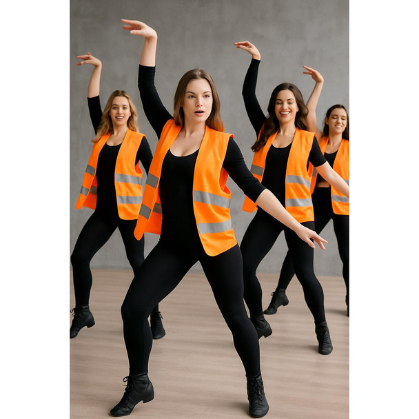  Female Dancer Construction Worker Vest Medium Large Standard 40" 12 PACK 8607A