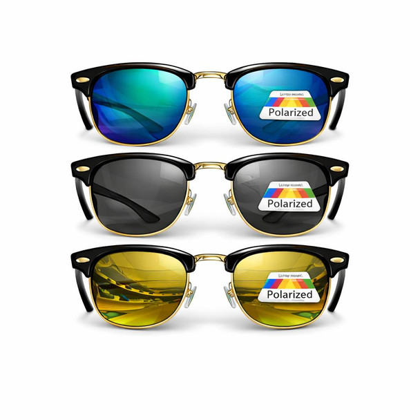  Polarized Clubber Sunglasses 12 PACK Bulk Glare Blocking Style 113