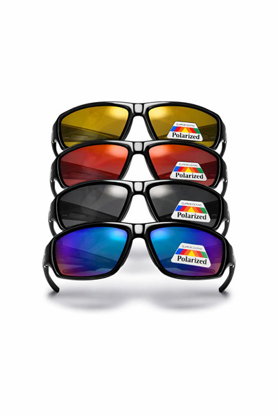 Polarized Sport Wraparound Sunglasses 12 PACK Bulk Sport Glare Blocking Style 116