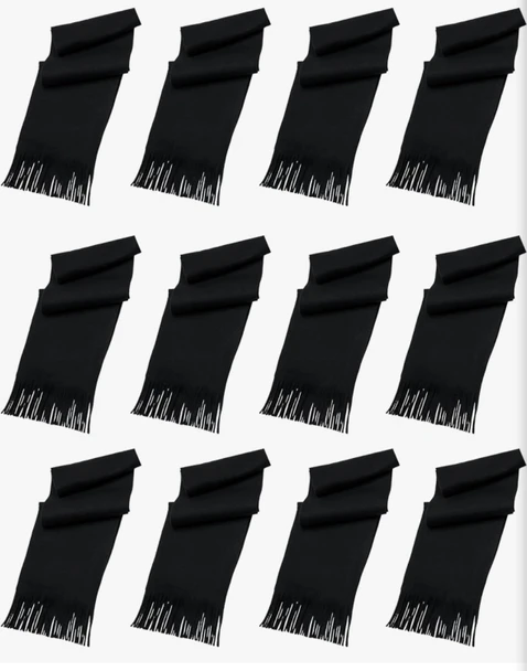 Wholesale Kids Black Scarf | 12 PACK 2044DK