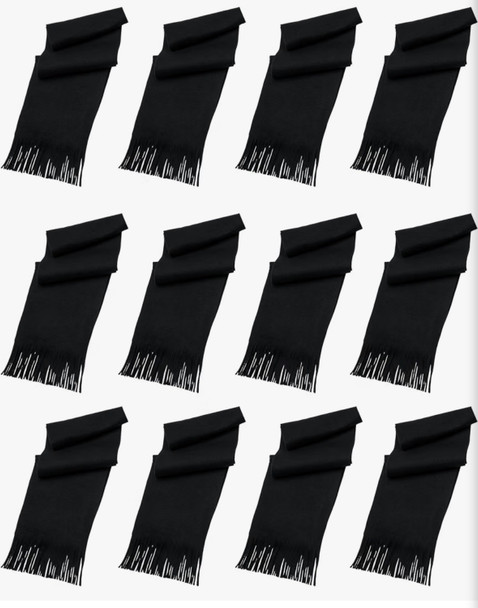 Wholesale Adult Black Scarf | 12 PACK 2044DA