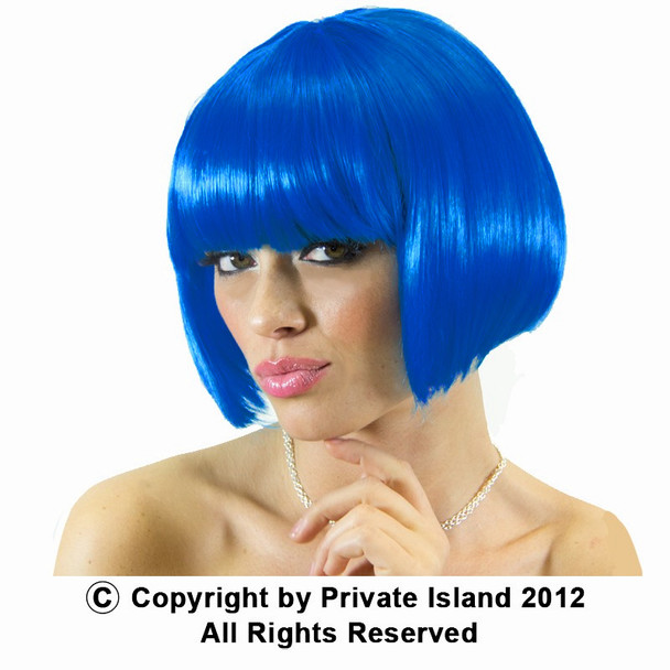 Blue Bob Wig Short Wig Costume Supermodel 6044