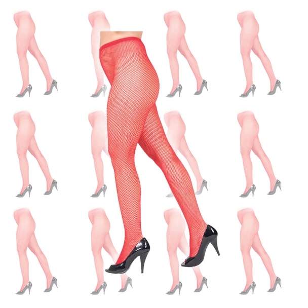 Red Fishnet Pantyhose 5 PACK 8042