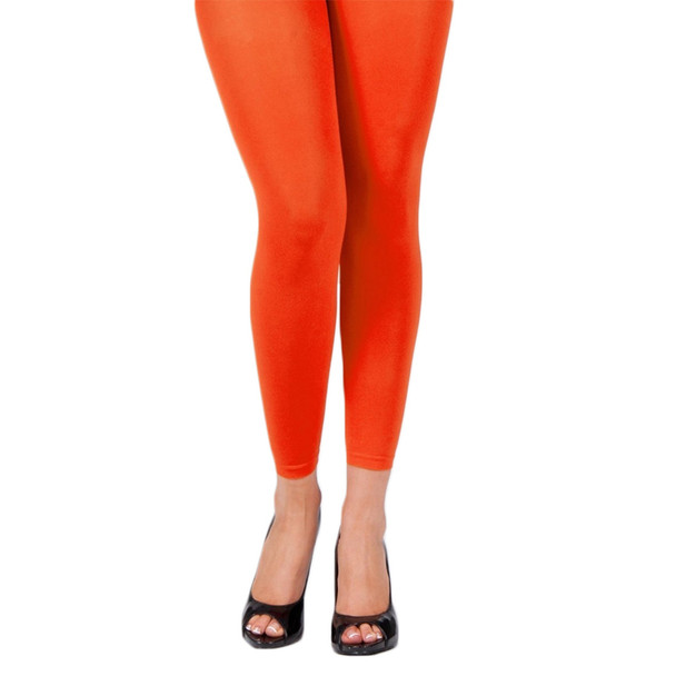 Orange Footless Leggings 8097