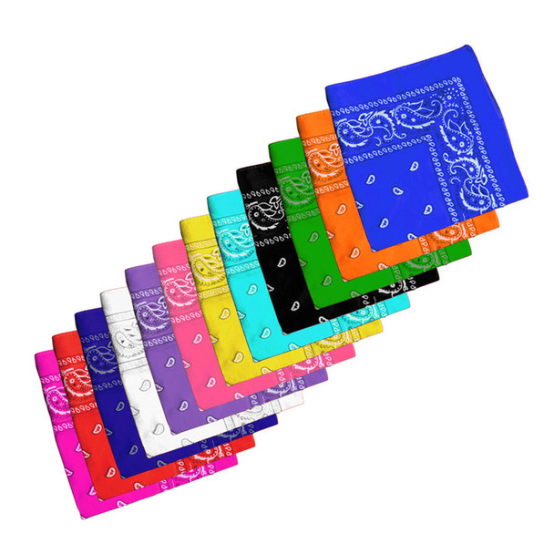 12 PACK Paisley Bandanna Mixed Color or Pick Color 22" Square Standard 100% Cotton 1910