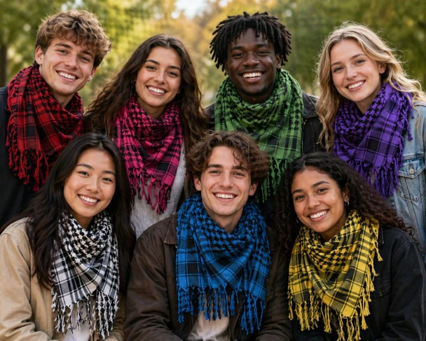 Arab Scarves Bulk  10+ Colors  Shemagh Houndstooth Scarf 12073