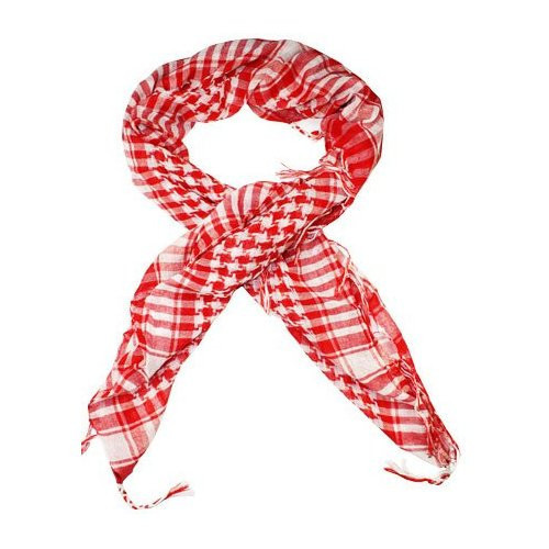 White And Red Arab Shemagh Houndstooth Scarf 2081