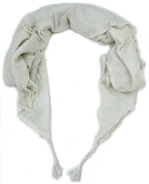 Solid White Arab Shemagh Scarf 2084