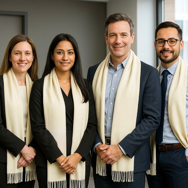 Ivory Pashmina Scarf Shawl 100% Fine Wool Mix  28" x 78" 12 PACK 2105