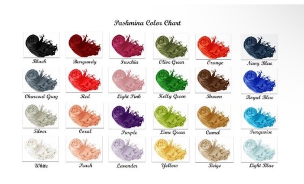 Orange Pashmina Scarf Shawl  20+ Colors  28" x 78" 2109