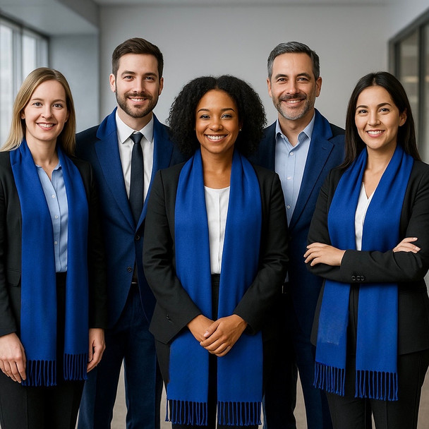 Royal Blue Pashmina Scarf Shawl 100% Fine Wool Mix  28" x 78" 2112