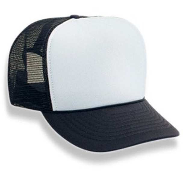 Black Trucker Caps | White Front  1457