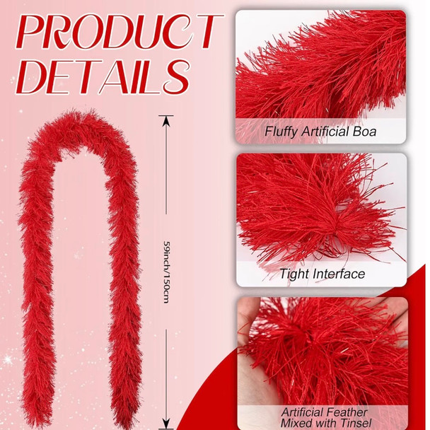 Red Feather Boa 16 PACK 2031