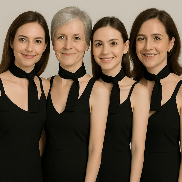 Black Square Chiffon Scarf 50's 12 PACK 24x24 2150