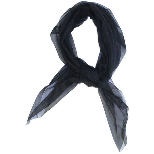 Black Square Chiffon Scarf 50's 12 PACK 24x24 2150