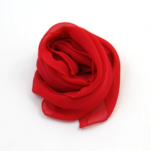 Red Square Chiffon Scarf 50's 12 PACK 24" x 24" 2154