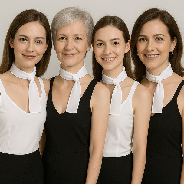 White Square Short Chiffon Scarf  12 PACK 24" x 24" 2155