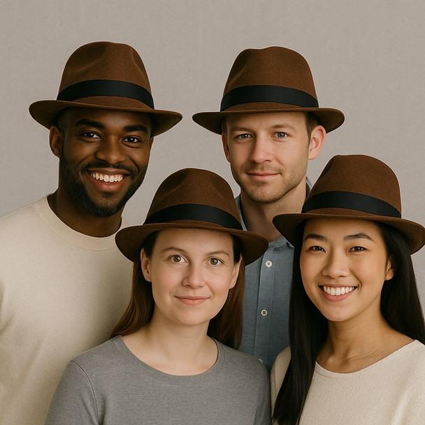 Fedora Hats for Men | Brown Fedora Hat | Womens Brown Fedora Hat