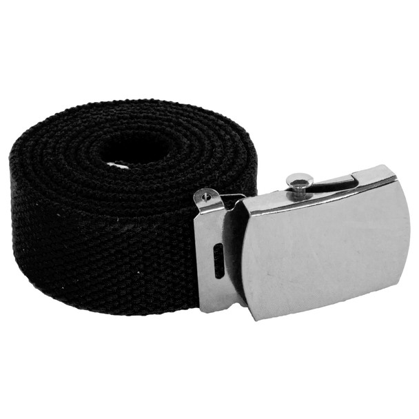 Mens Canvas Belts | Canvas Web Belt Black | Adjusts to 44-46" Black 2210