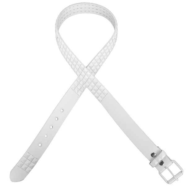 White Punk Belts Wholesale | Studded Mix Sizes 12 PACK 2492A