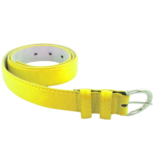 Skinny Belts Yellow 1 Inch Mix Sizes 12 PACK 2596A