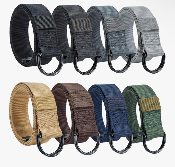 Military Canvas Belts Bulk D Ring Mixed Colors Adult Adjustable 2687