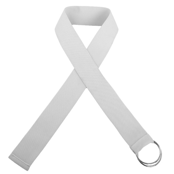 White D-Ring Belt Adjustable Adult 2696