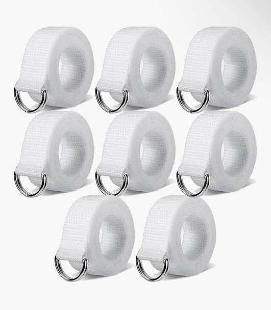 White D-Ring Belt Adjustable Adult 2696