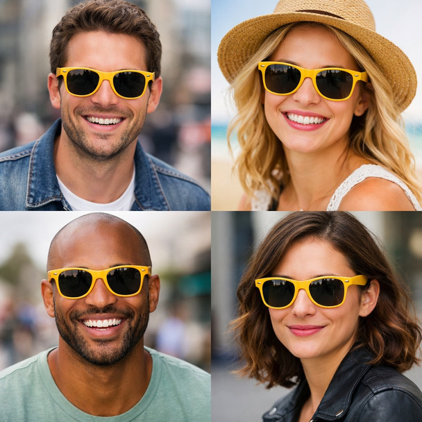 Yellow Sunglasses | Iconic 80's Style   Adult 1059
