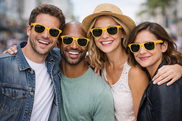 Yellow Sunglasses | Iconic 80's Style   Adult 1059