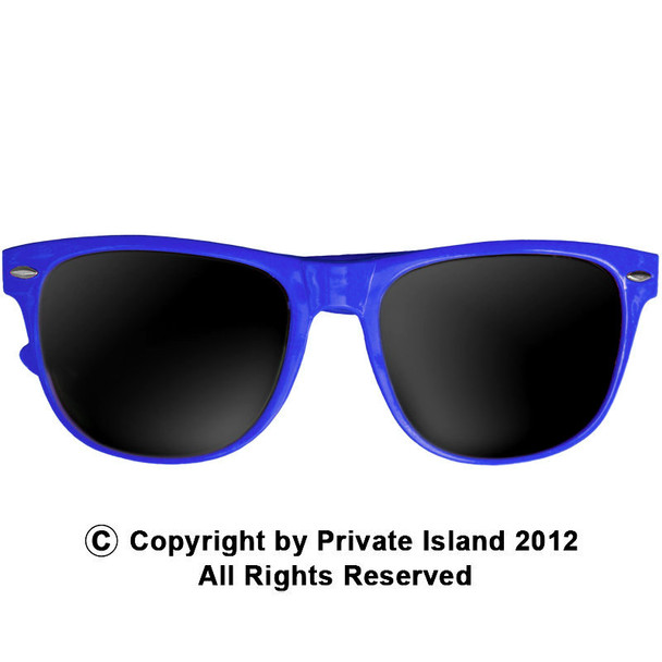 Royal Blue Sunglasses | Iconic 80's Style |  Adult Size 1076