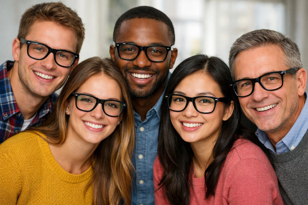 Retro Glasses Nerd Black Clear Lens Adult  1081